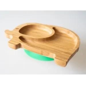 Farfurie din bambus Elefantel verde eco rascals