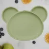 Farfurie din silicon cu ventuza AppeKids Panda Raw Green