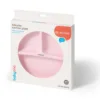 Farfurie din silicon cu ventuza pentru copii Babyono roz