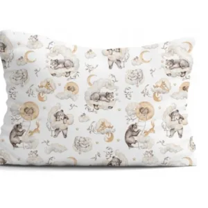 Fata de perna antialergica pentru copii BabyMam Beige Bears realizata din 100 bumbac respirabil