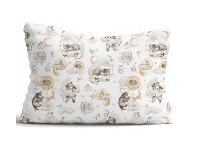 Fata de perna antialergica pentru copii BabyMam Beige Bears realizata din 100 bumbac respirabil