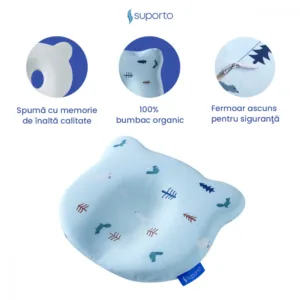 Fata de perna din bumbac pentru bebelusi Suporto Albastru
