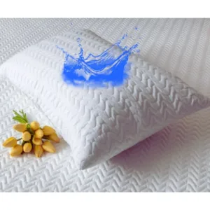 Fata de perna impermeabila cu fermoar matlasata Premium Homibon Alb 50x70 cm