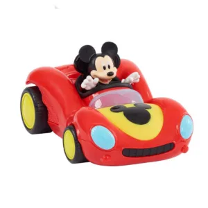 Figurina Mickey Mouse cu masina de curse