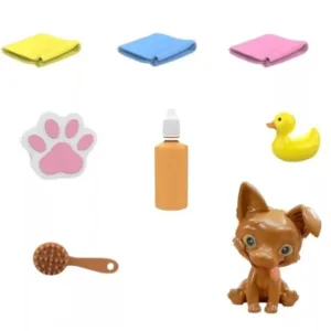 Figurina catelus noroit cu cada Washy Friends Puppy