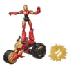 Figurina cu vehicul Hasbro Avengers Bend and Flex Iron Man
