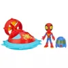 Figurina cu vehicul Hover Spinner Hasbro Marvel Spidey si prietenii sai uimitori