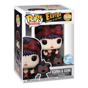 Figurina de colectie Funko Pop Movies Elvira Mistress of Dark Elvira si Gonk Moonlight Special Edition