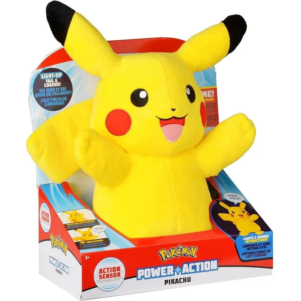 Figurina de plus interactiva Pikachu Power Action Pokemon 25 cm
