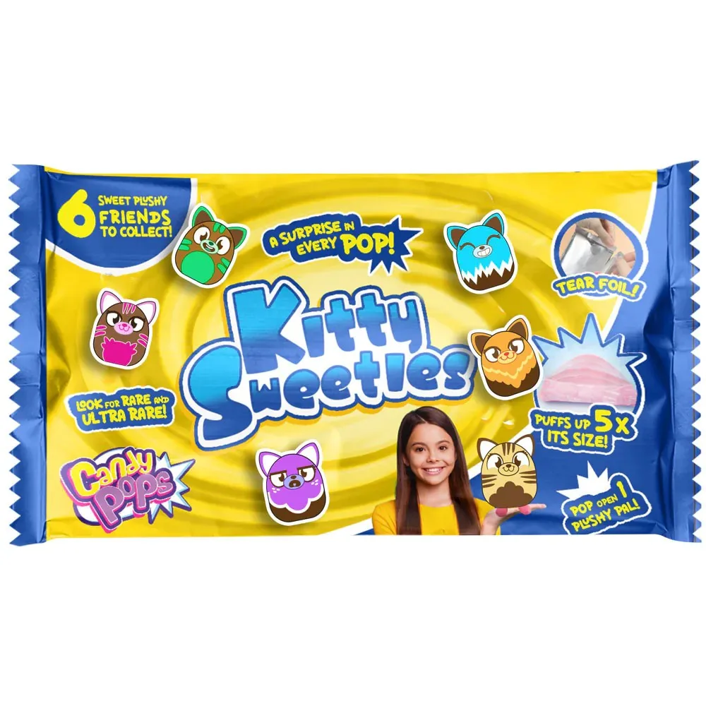 Figurina surpriza de plus CandyPops Kitty Sweeties