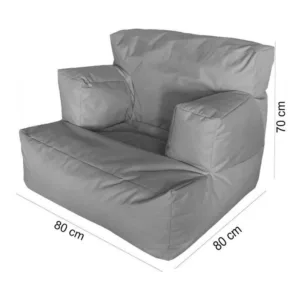 Fotoliu Big Bean Bag textil umplut cu perle polistiren negru