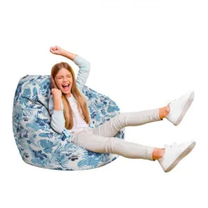 Fotoliu Puf Bean Bag tip Para L frunze albastre