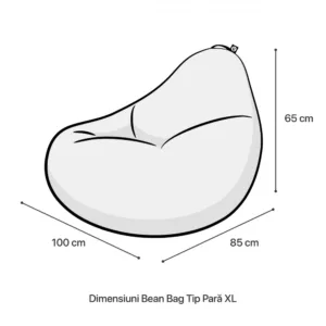 Fotoliu Puf Bean Bag tip Para XL Raspberry And Kiwi