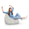 Fotoliu Puf Bean Bag tip Para XL memphis alb cu galben