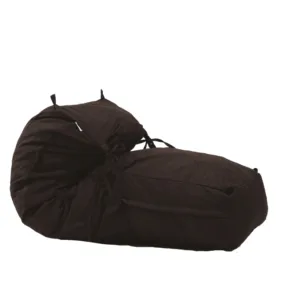 Fotoliu Pufrelax Yoga Minnie Dark Chocolate Gama Premium Textil umplut cu fulgi de burete memory mix