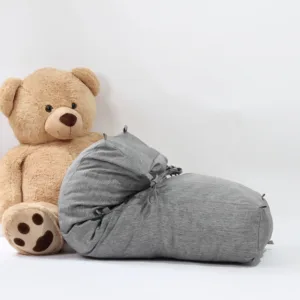 Fotoliu Pufrelax Yoga Minnie Moon Grey Gama Premium umplut cu fulgi de burete memory mix