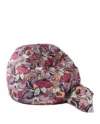 Fotoliu Pufrelax king size si perna decorativa flower power umplut cu fulgi de burete memory mix