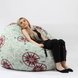 Fotoliu Pufrelax king size true north umplut cu fulgi de burete memory mix