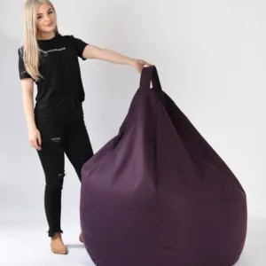 Fotoliu Pufrelax nirvana gigant fancy purple cu husa detasabila textila umplut cu perle polistiren
