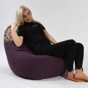 Fotoliu Pufrelax nirvana hobbit fancy purple cu husa detasabila textila umplut cu perle polistiren