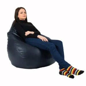 Fotoliu Pufrelax nirvana hobbit teteron black umplut cu perle polistiren
