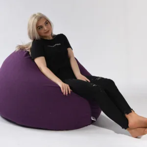 Fotoliu Pufrelax relax xl mulberry cu husa detasabila textila umplut cu perle polistiren