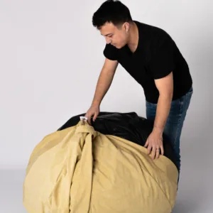 Fotoliu Pufrelax relaxo xl moon grey cu husa detasabila textila umplut cu perle polistiren