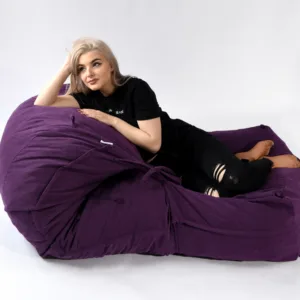 Fotoliu Pufrelax yoga xl mulberry umplut cu fulgi de burete memory mix