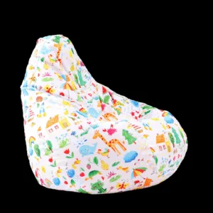 Fotoliu beanbag pentru copii 4-14 ani nirvana light o lume colorata imprimatumplut cu perle polistiren