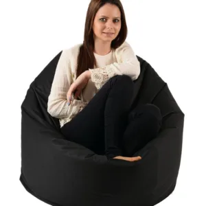 Fotoliu beanbag relaxo xl teteron black umplut cu perle polistiren