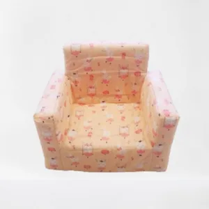 Fotoliu din burete pentru copii Dancing Bunny Pink