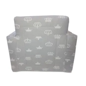 Fotoliu din burete pentru copii MyKids Coronite Gri