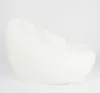 Fotoliu mare nirvana gigant alb piele eco umplut cu perle polistiren beanbag para marca pufrelax