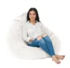 Fotoliu mare nirvana gigant snowflake umplut cu perle polistiren beanbag marca Pufrelax
