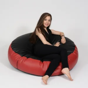 Fotoliu mediu relaxo xl alb umplut cu perle polistiren marca Pufrelax
