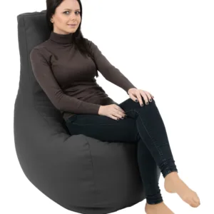 Fotoliu mediu sunlounger evo dark grey umplut cu perle polistiren marca Pufrelax