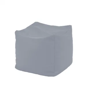Fotoliu mic taburet cub Panama Grey pretabil si la exterior umplut cu perle polistiren