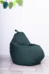 Fotoliu puf Bean Bag verde XL cu husa interioara