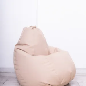 Fotoliu puf Bean bag bej XL cu husa interioara