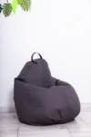 Fotoliu puf Bean bag gri XL cu husa interioara