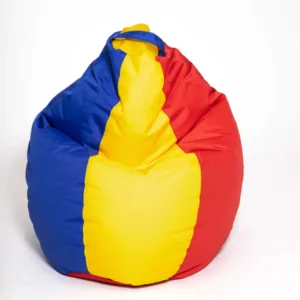 Fotoliu puf Bean bag tricolor cu husa interioara