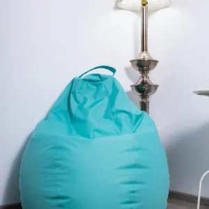 Fotoliu puf Bean bag turcoaz XXL cu husa interioara