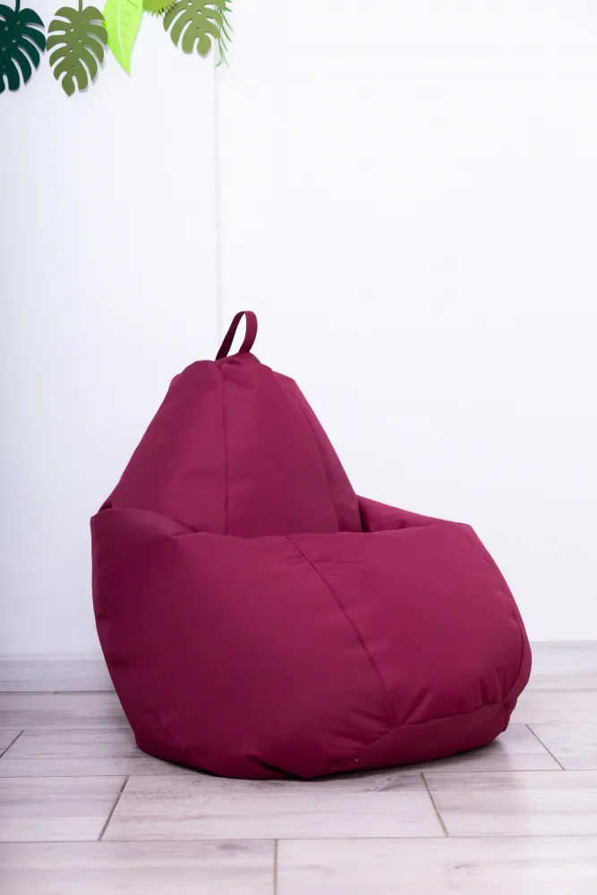 Fotoliu puf Bean bag visiniu XL cu husa interioara