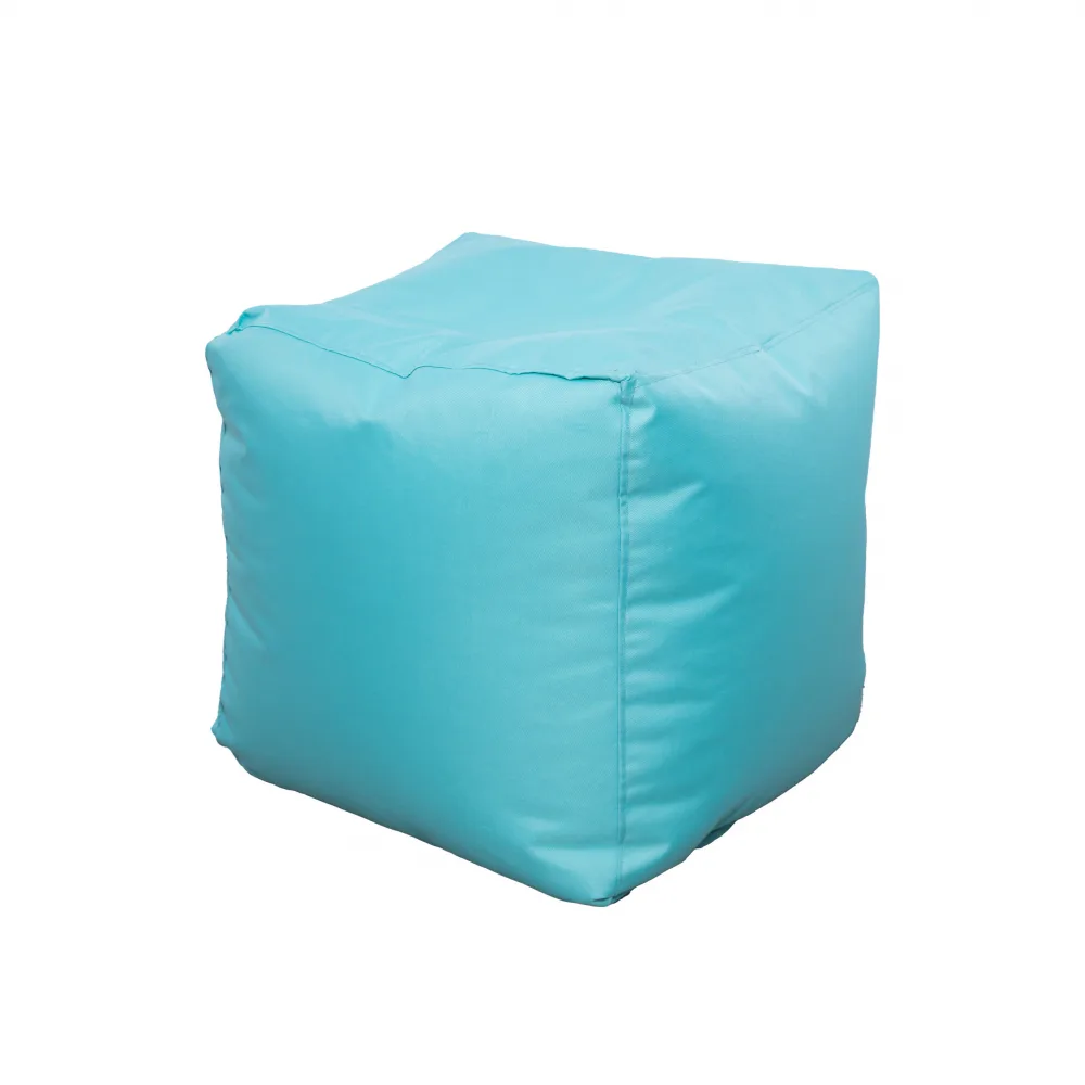 Fotoliu puf cub turcoaz cu husa interioara
