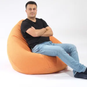Fotoliu pufrelax nirvana grande gama premium rustic sunrise cu husa detasabila textila umplut cu perle polistiren