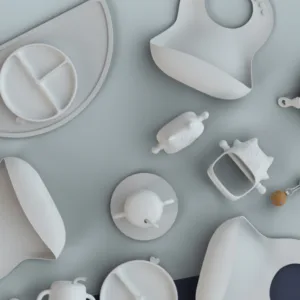 Furculita si lingura BabySteps 2 in 1 din silicon alimentar fara BPA