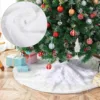 Fusta covor blanita alba pentru brad de craciun