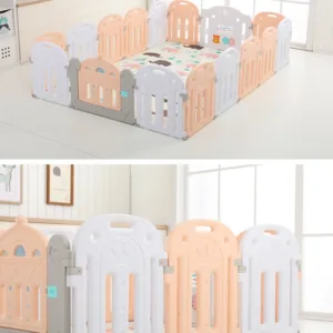 Gardulet loc de joaca Nichiduta Garden Crown PinkWhite pliabil