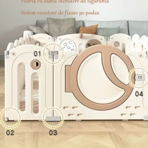 Gardulet loc de joaca Nichiduta Garden Moon House Coffee 200x200 cm cu poarta siguranta