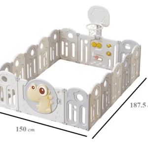 Gardulet loc de joaca pentru copii Nichiduta Garden Pink Dinosaur pliabil